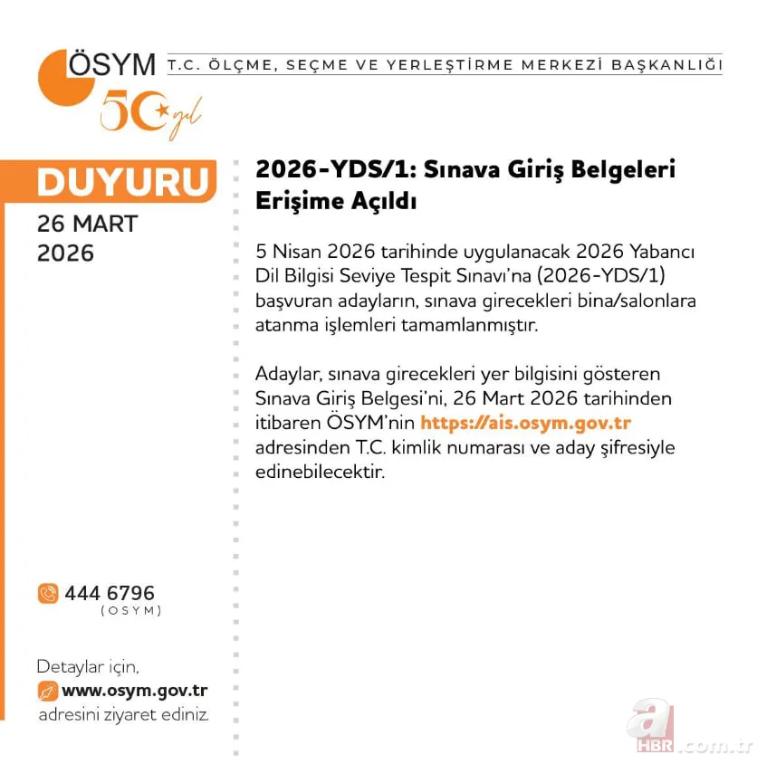 YDS sınav yerleri sorgulama 2026: YDS giriş yerleri ve adım adım puan hesaplama 2