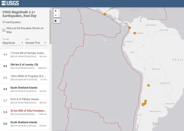 Şili, Antarktika ve Kolombiya’da korkutan deprem! | Son depremler
