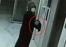 Apartman asansörüne sıvı süren kadın...