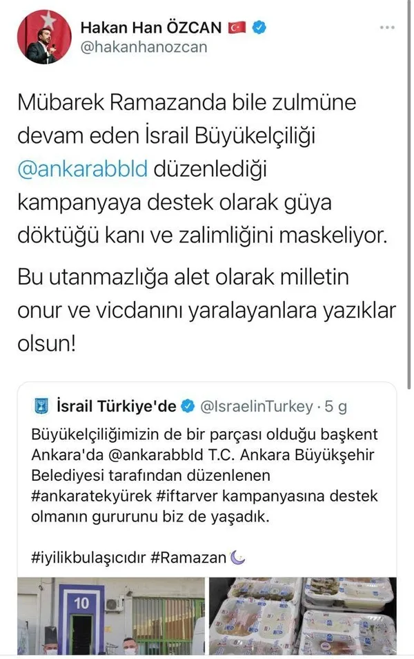 Mansur Yavaş yönetiminden İsrail Büyükelçiliği’ne teşekkür belgesi