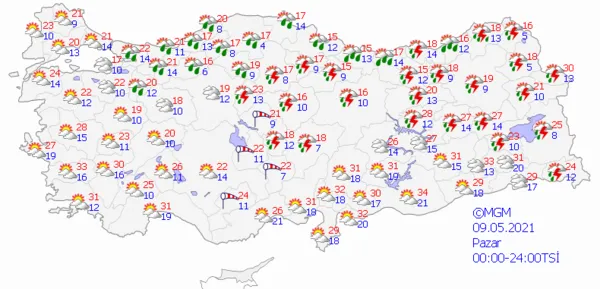 1620485178298.png Meteoroloji Genel Müdürlüğü'nden kuvvetli yağış ve zirai don uyarısı! İstanbul Ankara İzmir hava durumu - 5