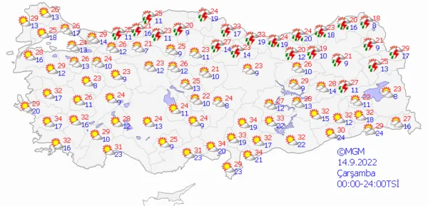 1662994873584.png Sağanak yağış sonrası sıcaklıklar 40 dereceyi aşacak! Meteoroloji gün gün açıkladı! İstanbul ve Ankara kavrulacak... - 8