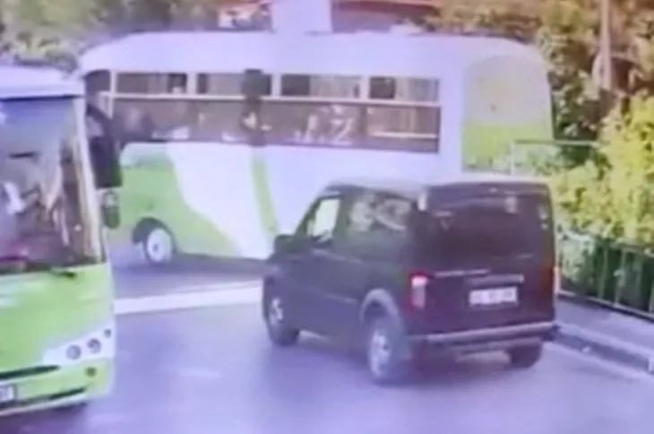Kocaeli'de yolcu dolu otobüs böyle uçtu! Ortalık savaş kapısından döndü