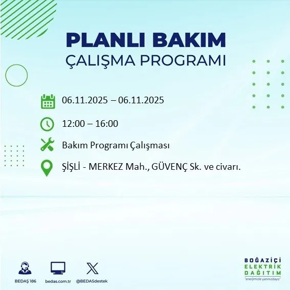 6 Kasım İstanbul’da 9 saatlik kesinti: İstanbul'da hangi ilçelerde elektrik kesilecek? Mahalleniz listede mi? İstanbul’da 9 saatlik kesinti: Hangi ilçelerde elektrikler kesilecek?