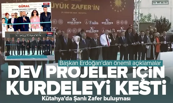 Büyük Taarruz’un 100’üncü yılında şanlı zafer buluşması! Başkan Recep Tayyip Erdoğan’dan Kütahya’da önemli açıklamalar
