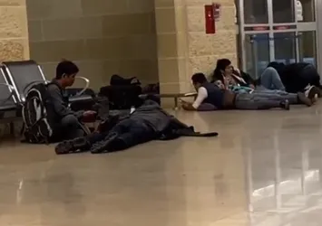 Ben Gurion Havalimanı'nda panik anları A Haber'de!