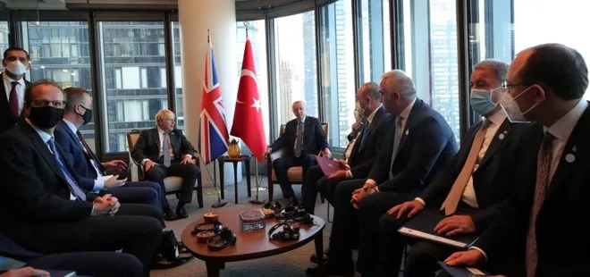 Başkan Erdoğan ABD’de İngiltere Başbakanı Boris Johnson ile görüştü