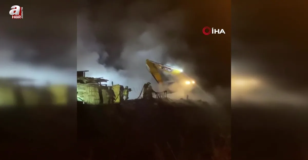 Ankara’da çıkan yangında ev küle döndü