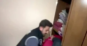 Her yerde aranıyordu elbise dolabında yakalandı!