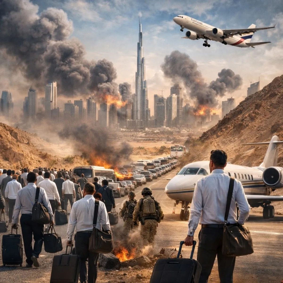 Dubai’de ‘lüks’ panik: Plazalar boşalıyor beyaz yakalılar sınıra koşuyor