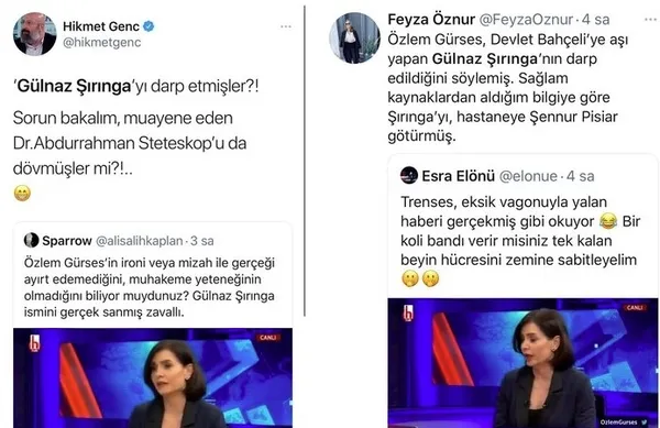 Provokatör gazeteci Özlem Gürses bu kez karikatürü haber gibi sundu