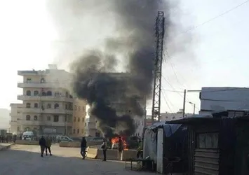 Afrin'de patlama! İşte ilk görüntüler