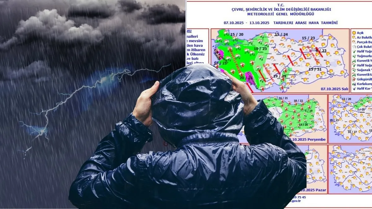 METEOROLOJİ SON DAKİKA | Siklon Dalgası tüm Türkiye’yi vuracak! Turuncu ve sarı alarm peş peşe verildi: Sel, sağanak, şimşek...