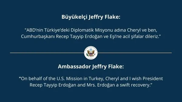 Son dakika: ABD’den Kovid-19 testi pozitif çıkan Başkan Erdoğan’a ’’geçmiş olsun’’ mesajı