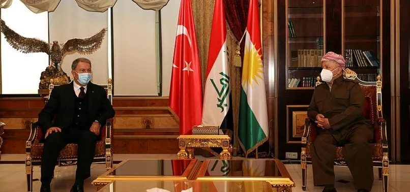 Son dakika: Milli Savunma Bakanı Hulusi Akar, IKBY Başbakanı Mesrur Barzani ve KDP lideri Mesud Barzani ile görüştü