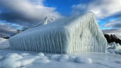 Kasaba tamamen buz tuttu