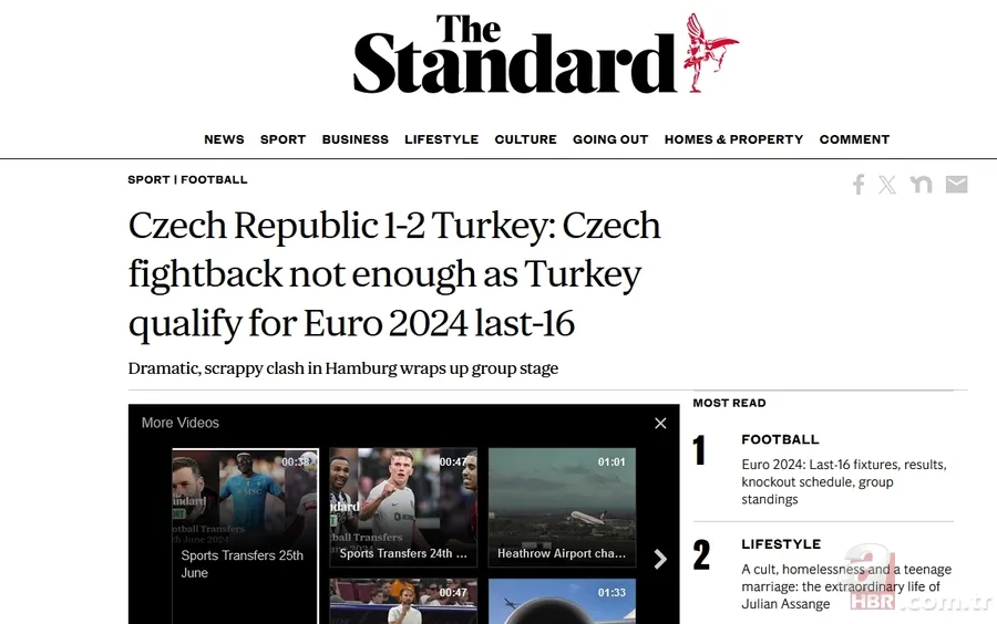 Türkiye Çekya'yı devirdi Avrupa'nın manşetlerini süsledi: Muhteşem Türkler... 12