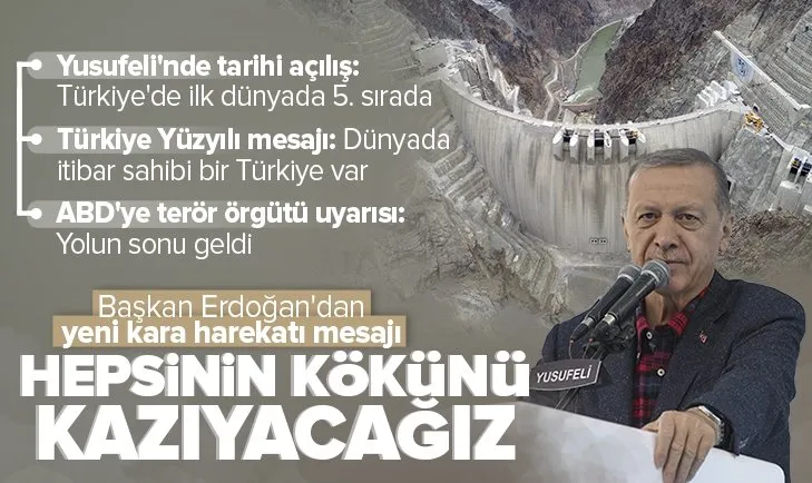Dünyanın en büyük 5’inci barajı Başkan Erdoğan’ın katılımıyla açıldı! Başkan Erdoğan’dan yeni kara harekatı mesajı