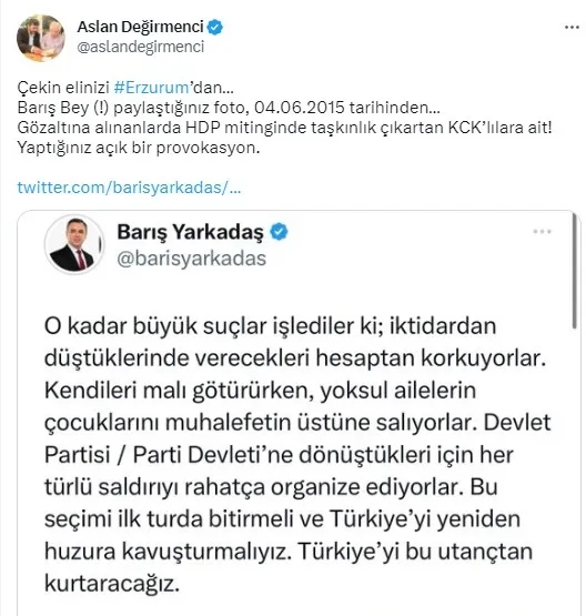 1683488801637.jpg CHP fondaşı Barış Yarkadaş Türk polisini hedef gösterdi! Paylaşımı yalan çıkınca silmek zorunda kaldı... - 6