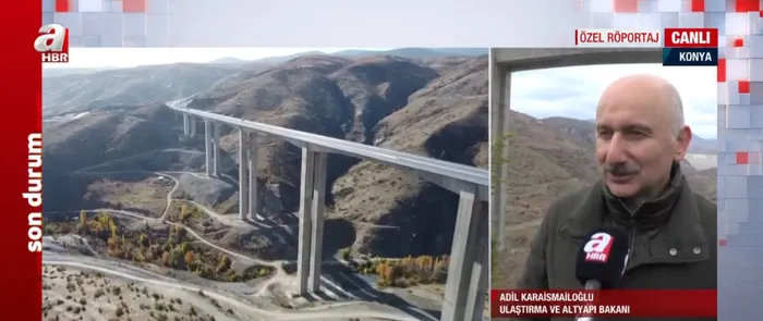 Ulaştırma ve Altyapı Bakanı Adil Karismailoğlu A Haber'de: Bölgede güvenli bir ulaşım sağlanacak - 3