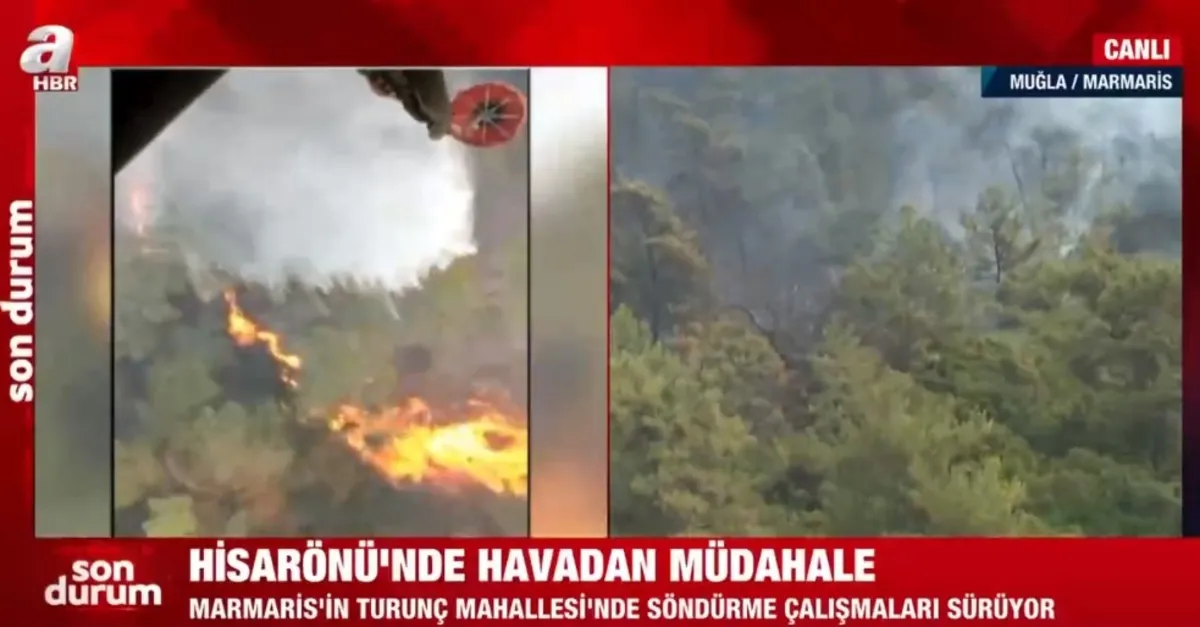 Hisarönü'nde havadan müdahale