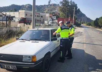 Köşk'te 201 araç sorgulandı