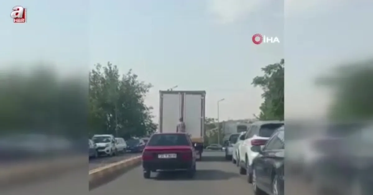 Diyarbakır'da tehlikeli yolculuk kamerada