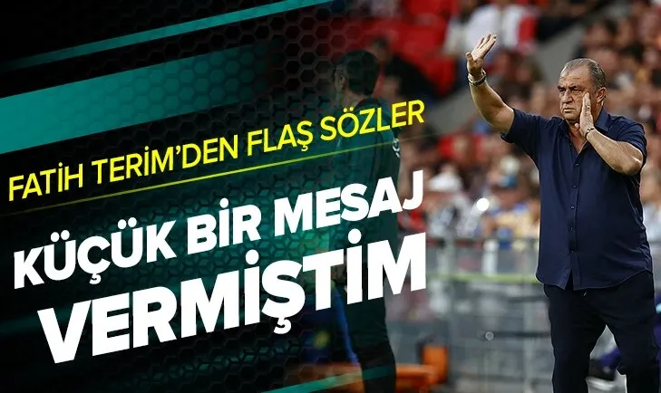Galatasaray teknik direktörü Fatih Terim’den PSV maçı sonrası flaş açıklama: Avrupa’nın değişik takımlarından biriyle oynuyoruz diyerek küçük bir mesaj vermiştim