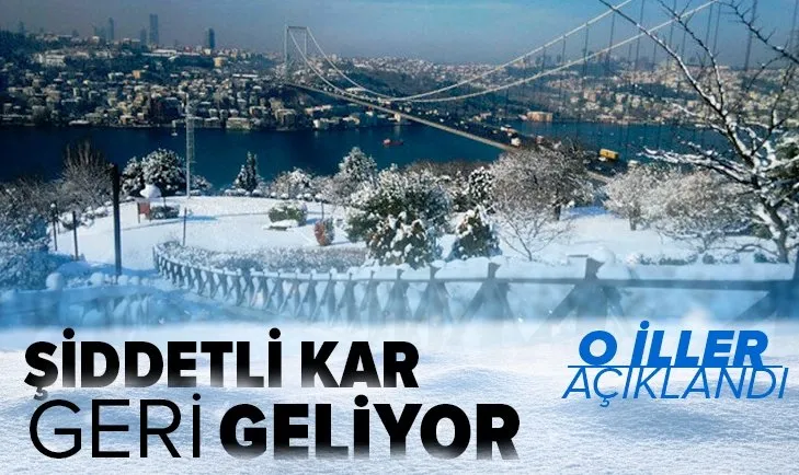 Meteoroloji kar yağacak illeri açıkladı! O iller kar altında kalacak! İstanbul’a kar yağacak mı?