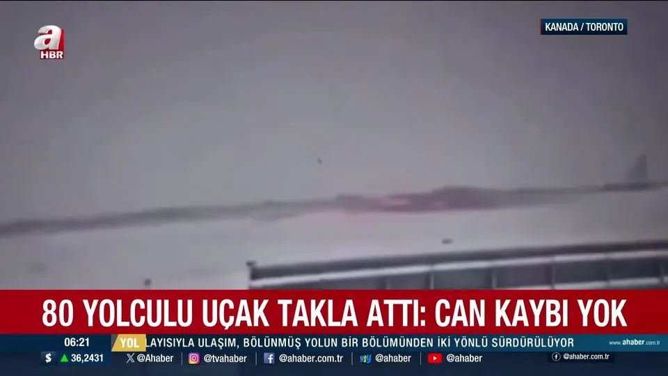Kanada’da iniş yapan uçak ters döndü!