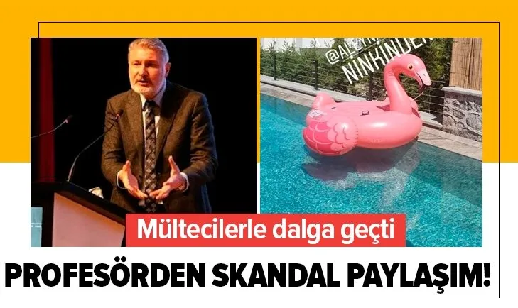 Mülteci profesörü Bahadır Erdem mültecilerle dalga geçti! Skandal paylaşım...
