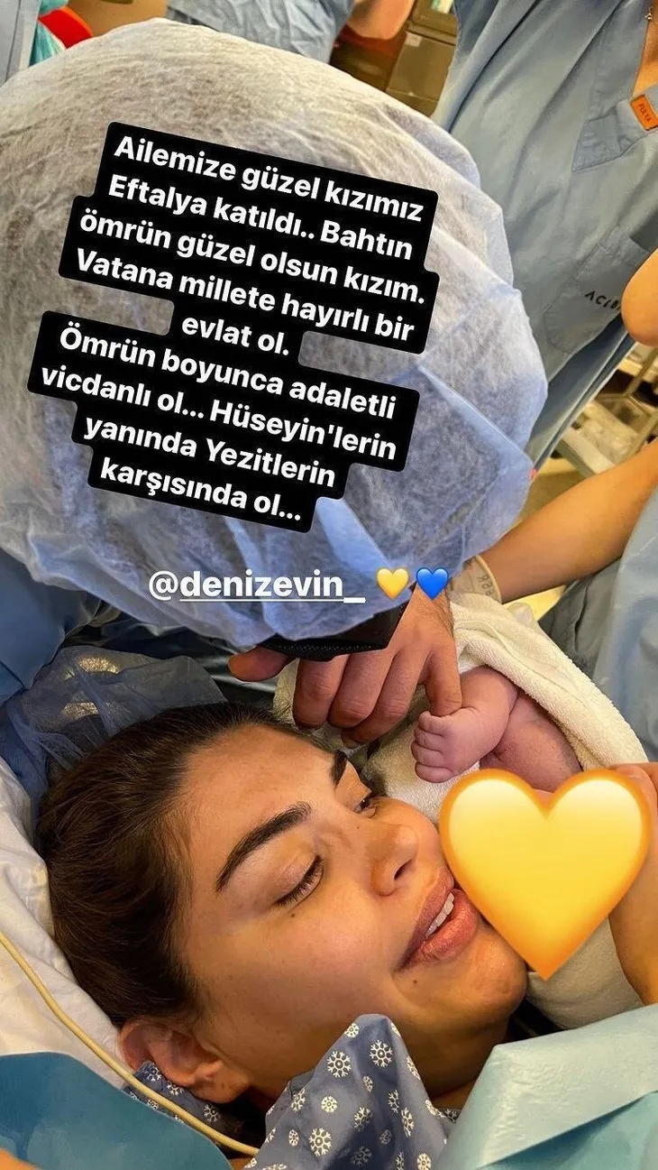 Gaye Turgut Evin ve Deniz Evin’in kızları dünyaya geldi! Bebeğin ismi belli oldu