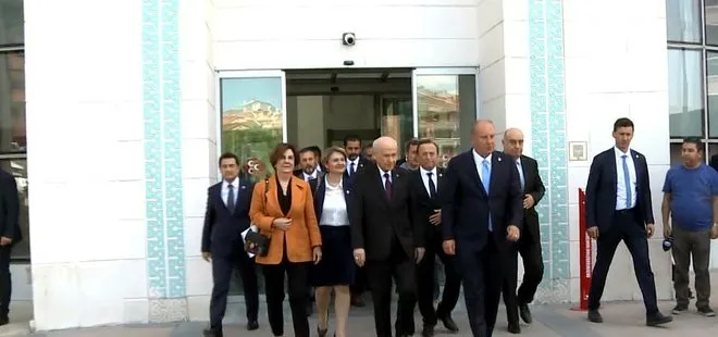 Son dakika: MHP Genel Başkanı Devlet Bahçeli Memleket Partisi Genel Başkanı Muharrem İnce ile görüştü