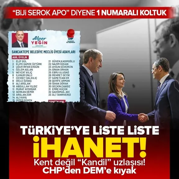 Kent değil Kandil uzlaşısı! CHP’den DEM’e liste kıyağı: Apo’ya slogan atan Elif Gül’e ilk sıra, terör tutuklusu Nevzat Kılıç’a 5. sıra...