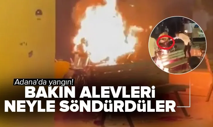 Adana’da motosiklet alev aldı! Yangını şalgam suyuyla söndürdüler
