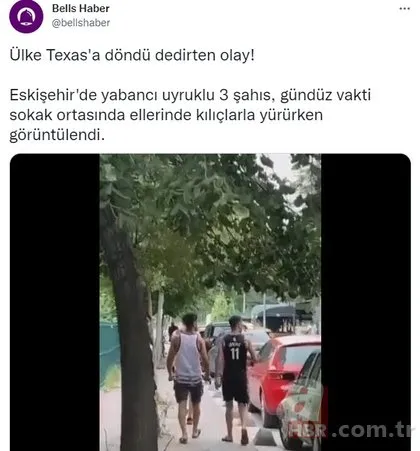 Eskişehir’de kılıçla gezen 3 kişinin kim olduğu ortaya çıktı! Algı operasyonları çöktü