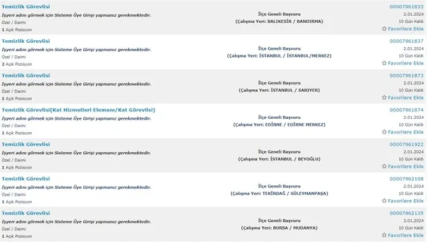 İŞKUR yılın son alımlarını paylaşıyor! İlkokul mezunu 5.234 personel alımı başladı! İşte temizlik görevlisi şartları