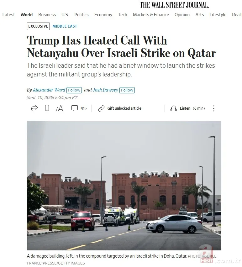 Netanyahu ve Trump birbirine girdi: Katar saldırısı sonrası flaş telefon görüşmesi! 2