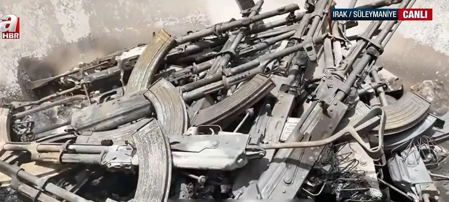 İŞTE PKK’LILARIN YAKTIĞI SİLAHLAR