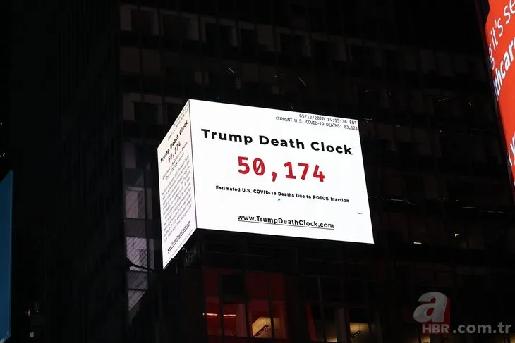 New York’ta ABD Başkanı Donald Trump’ın ölüm saatini astılar!