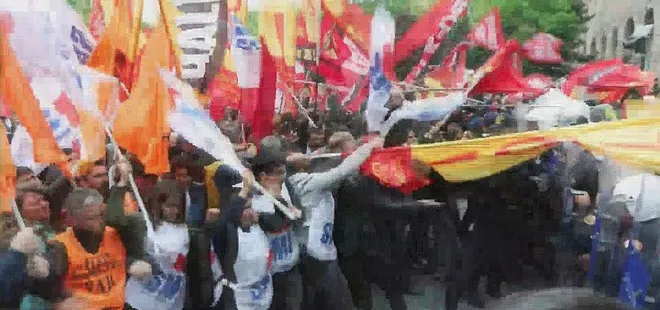 Saraçhane’de polise taşlı sopalı saldırı