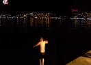 İstanbul’da gece sıcaktan bunalanlar denize akın etti