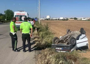Karaman'da otomobil devrildi: 1 yaralı