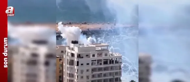 İsrail Gazze’de yasaklı fosfor bombası kullandı! İşte o anlar…