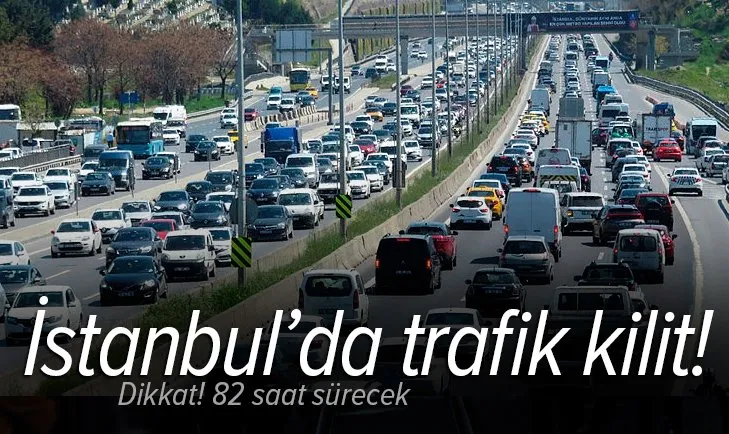 Son dakika: 82 saatlik kısıtlama öncesi İstanbul'da trafik kilit