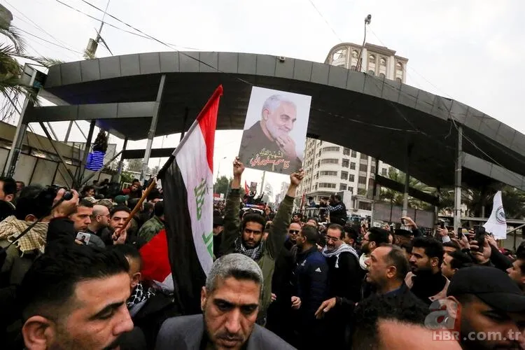 Süleymani'nin cenazesinden kareler! Meydanları inleten slogan 4