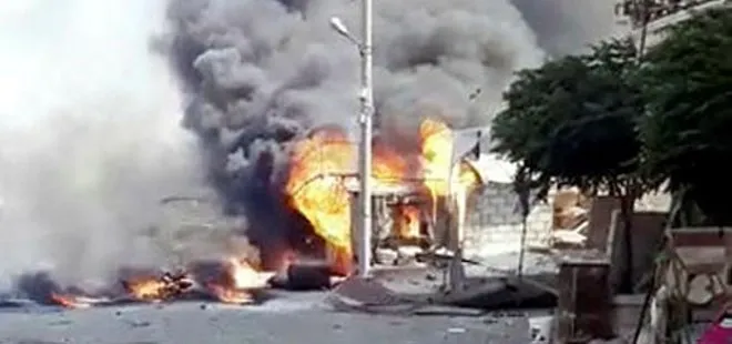 Afrin’de bomba yüklü yakıt tankeri patladı