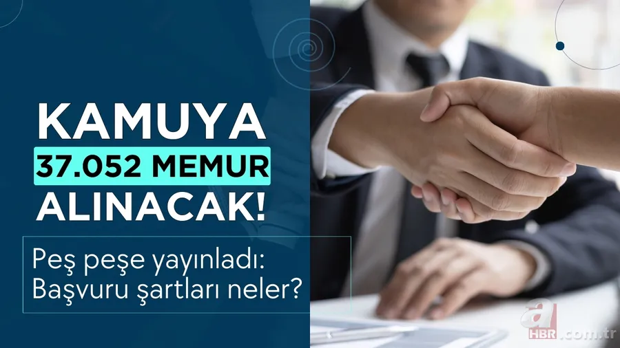 Kamuya 37.052 memur alınacak! KPSS şartlı/şartsız kurumlar peş peşe yayınladı: Başvuru şartları neler? 20-26 Mayıs tarihlerinde... 1