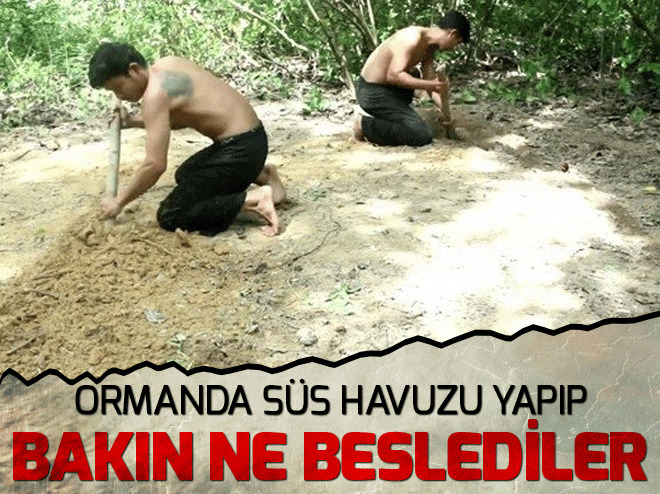 Ormanda süs havuzu yapıp onu beslediler