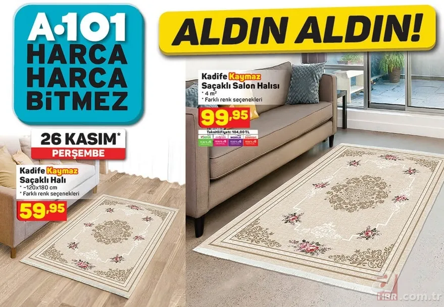 A101 26 Kasım 2020 aktüel ürünler kataloğu: Halı, battaniye, terlik çeşitleri, tekli porselen ürünler... 13
